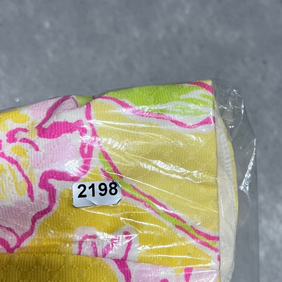 Lilly Pulitzer Dress Size 6 Yellow Pink Amberly Strapless Starfruit Day Floral - Picture 13 of 13